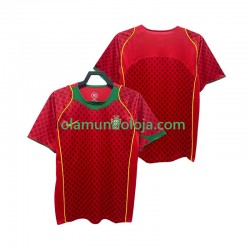 Camisola Portugal Retro Homem Equipamento Primeiro 2004 Manga Curta